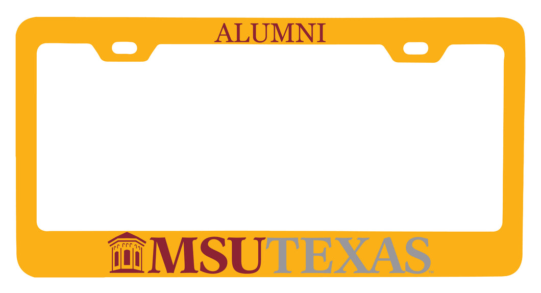 NCAA Midwestern State University Mustangs Alumni License Plate Frame - Colorful Heavy Gauge Metal, Officially Licensed