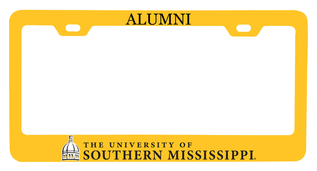 NCAA Southern Mississippi Golden Eagles Alumni License Plate Frame - Colorful Heavy Gauge Metal, Officially Licensed