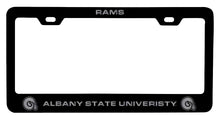 Load image into Gallery viewer, Albany State University NCAA Laser-Engraved Metal License Plate Frame - Choose Black or White Color
