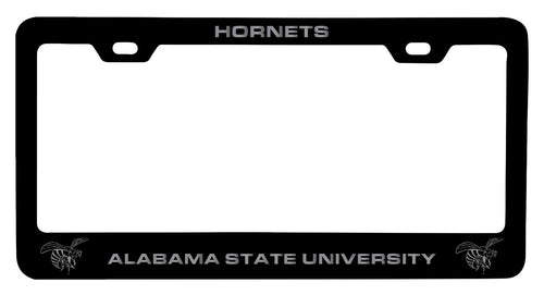 Alabama State University NCAA Laser-Engraved Metal License Plate Frame - Choose Black or White Color