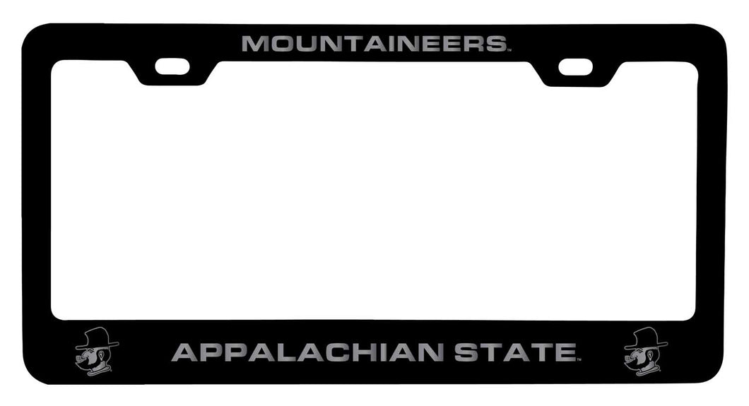 Appalachian State NCAA Laser-Engraved Metal License Plate Frame - Choose Black or White Color