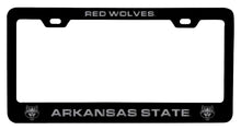 Load image into Gallery viewer, Arkansas State NCAA Laser-Engraved Metal License Plate Frame - Choose Black or White Color
