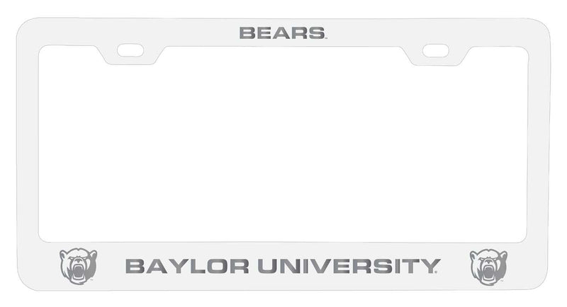 Baylor Bears NCAA Laser-Engraved Metal License Plate Frame - Choose Black or White Color