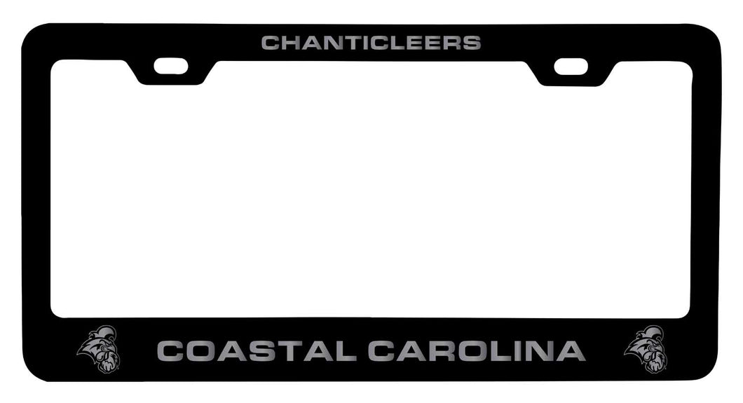 Coastal Carolina University NCAA Laser-Engraved Metal License Plate Frame - Choose Black or White Color
