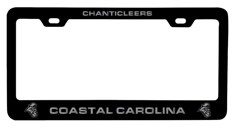 Coastal Carolina University NCAA Laser-Engraved Metal License Plate Frame - Choose Black or White Color