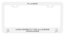 Load image into Gallery viewer, University of Illinois at Chicago NCAA Laser-Engraved Metal License Plate Frame - Choose Black or White Color

