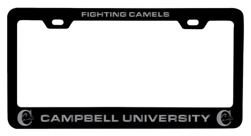 Campbell University Fighting Camels NCAA Laser-Engraved Metal License Plate Frame - Choose Black or White Color