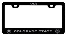 Load image into Gallery viewer, Colorado State Rams NCAA Laser-Engraved Metal License Plate Frame - Choose Black or White Color
