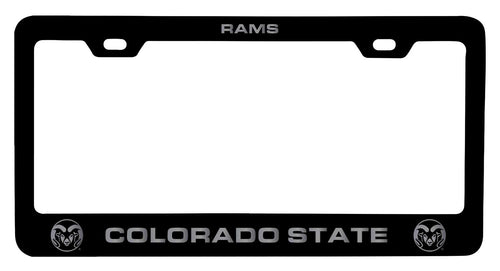 Colorado State Rams NCAA Laser-Engraved Metal License Plate Frame - Choose Black or White Color