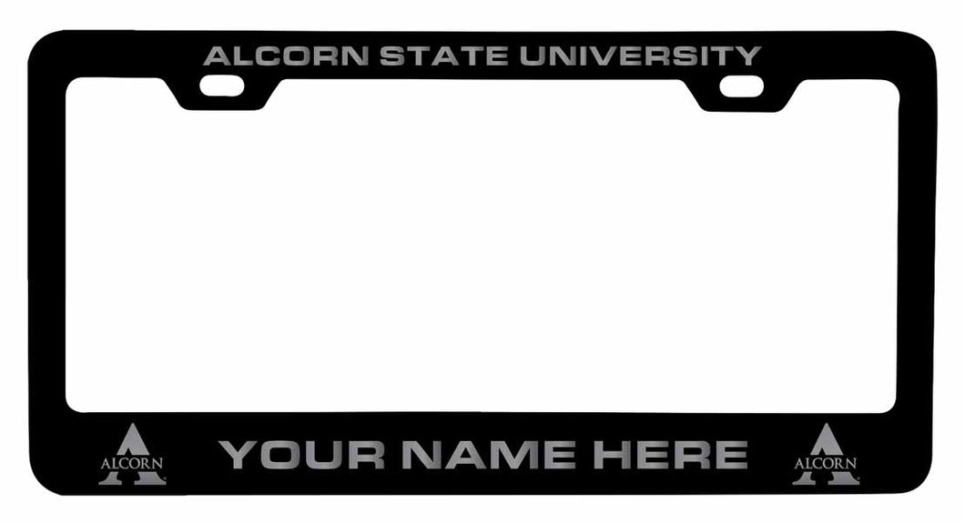 Collegiate Custom Alcorn State Braves Metal License Plate Frame with Engraved Name