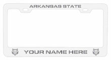 Load image into Gallery viewer, Customizable Arkansas State NCAA Laser-Engraved Metal License Plate Frame - Personalized Car Accessory
