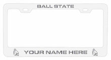 Load image into Gallery viewer, Collegiate Custom Ball State University Metal License Plate Frame with Engraved Name
