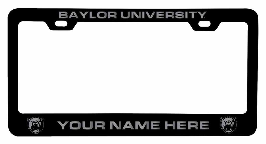 Customizable Baylor Bears NCAA Laser-Engraved Metal License Plate Frame - Personalized Car Accessory