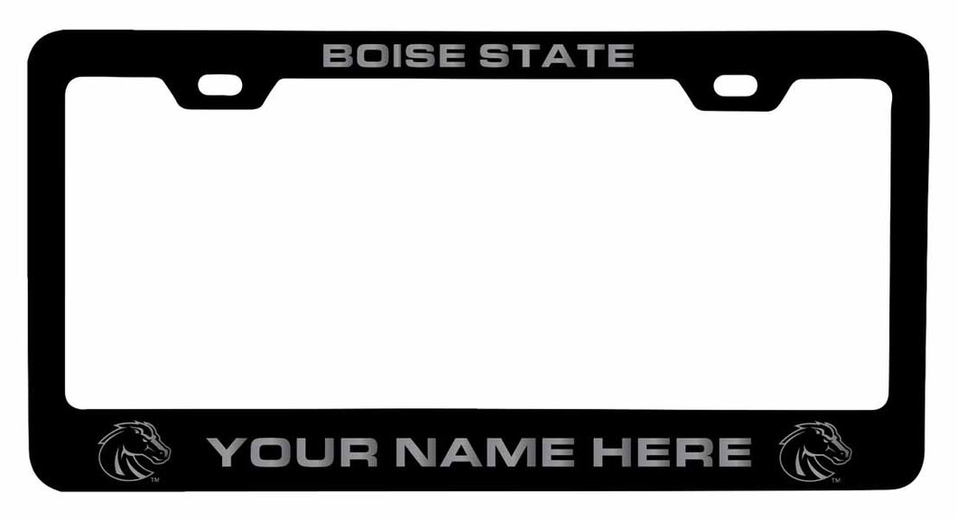 Customizable Boise State Broncos NCAA Laser-Engraved Metal License Plate Frame - Personalized Car Accessory
