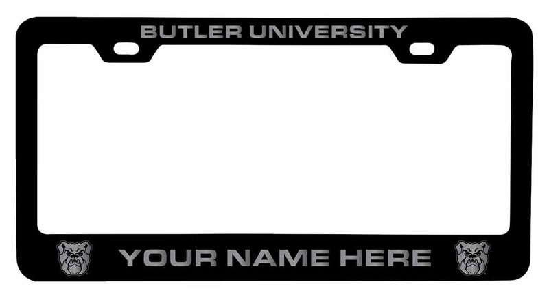 Customizable Butler Bulldogs NCAA Laser-Engraved Metal License Plate Frame - Personalized Car Accessory