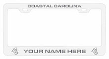 Load image into Gallery viewer, Customizable Coastal Carolina University NCAA Laser-Engraved Metal License Plate Frame - Personalized Car Accessory
