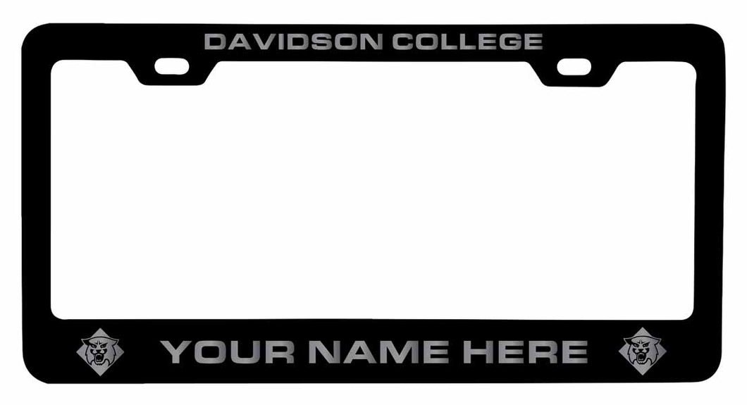 Customizable Davidson College NCAA Laser-Engraved Metal License Plate Frame - Personalized Car Accessory
