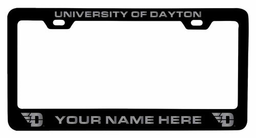 Customizable Dayton Flyers NCAA Laser-Engraved Metal License Plate Frame - Personalized Car Accessory
