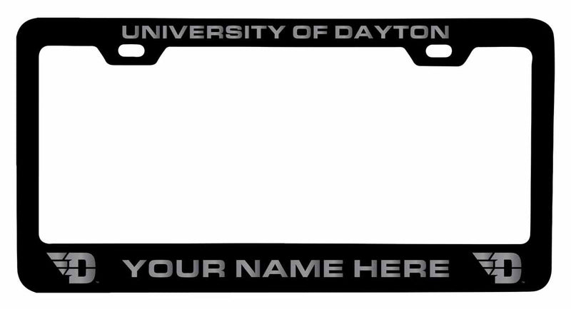 Customizable Dayton Flyers NCAA Laser-Engraved Metal License Plate Frame - Personalized Car Accessory