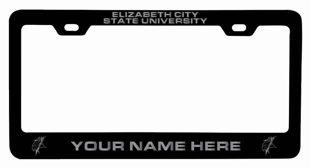 Collegiate Custom Elizabeth City State University Metal License Plate Frame with Engraved Name