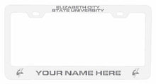 Load image into Gallery viewer, Collegiate Custom Elizabeth City State University Metal License Plate Frame with Engraved Name
