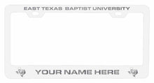 Load image into Gallery viewer, Customizable East Texas Baptist University NCAA Laser-Engraved Metal License Plate Frame - Personalized Car Accessory
