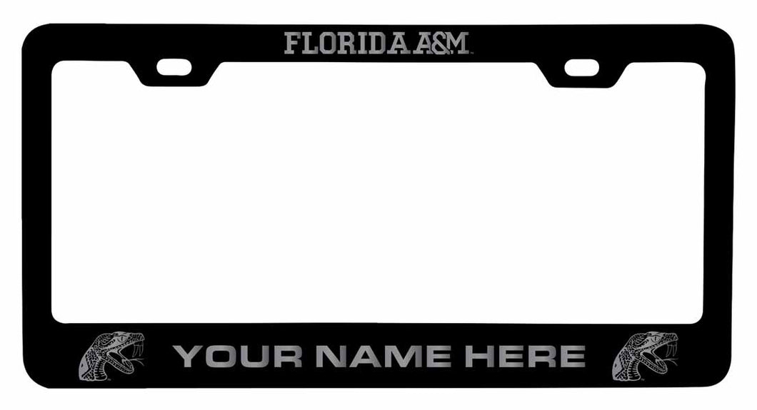 Customizable Florida A&M Rattlers NCAA Laser-Engraved Metal License Plate Frame - Personalized Car Accessory