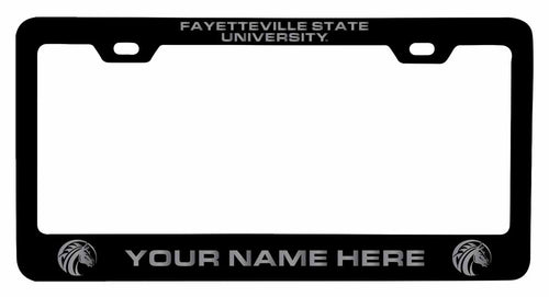 Customizable Fayetteville State University NCAA Laser-Engraved Metal License Plate Frame - Personalized Car Accessory