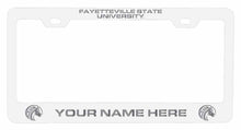 Load image into Gallery viewer, Customizable Fayetteville State University NCAA Laser-Engraved Metal License Plate Frame - Personalized Car Accessory
