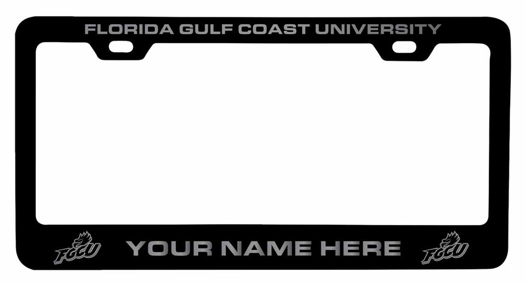 Customizable Florida Gulf Coast Eagles NCAA Laser-Engraved Metal License Plate Frame - Personalized Car Accessory