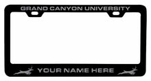 Load image into Gallery viewer, Collegiate Custom Grand Canyon University Lopes Metal License Plate Frame with Engraved Name
