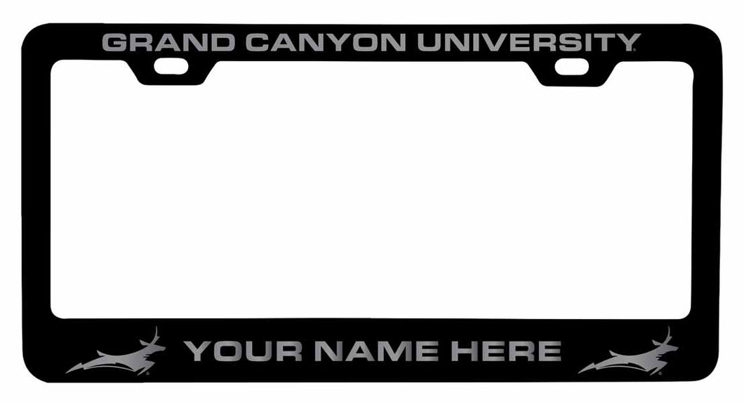 Collegiate Custom Grand Canyon University Lopes Metal License Plate Frame with Engraved Name