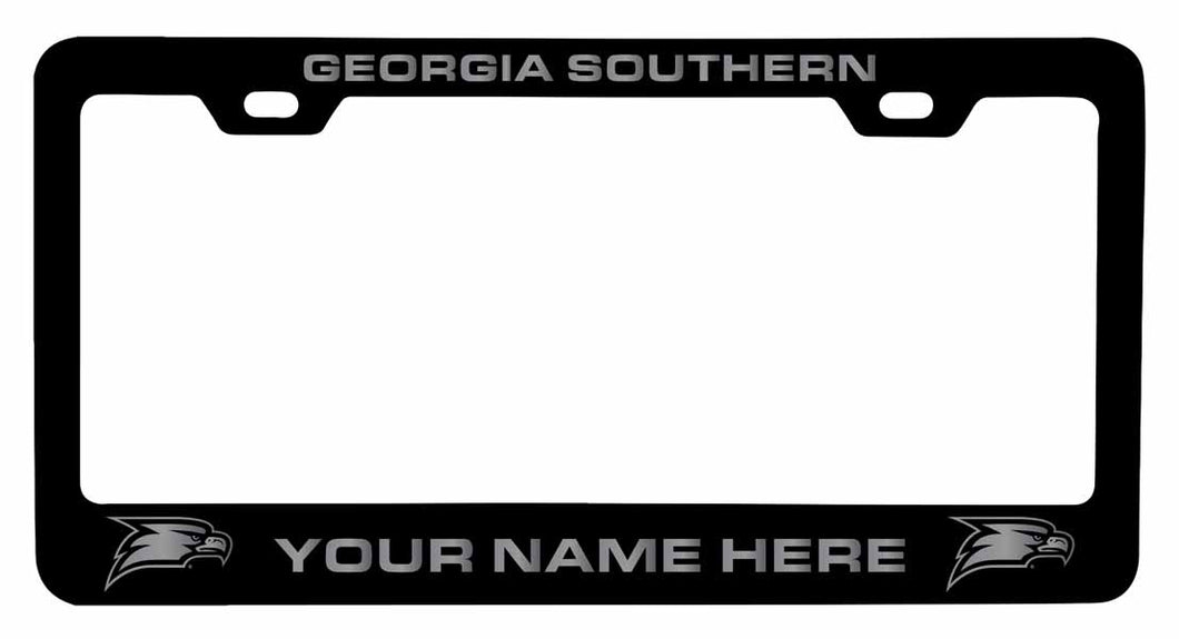 Customizable Georgia Southern Eagles NCAA Laser-Engraved Metal License Plate Frame - Personalized Car Accessory