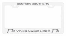 Load image into Gallery viewer, Customizable Georgia Southern Eagles NCAA Laser-Engraved Metal License Plate Frame - Personalized Car Accessory
