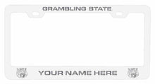 Load image into Gallery viewer, Customizable Grambling State Tigers NCAA Laser-Engraved Metal License Plate Frame - Personalized Car Accessory
