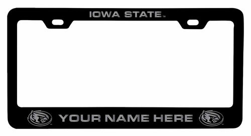 Customizable Iowa State Cyclones NCAA Laser-Engraved Metal License Plate Frame - Personalized Car Accessory