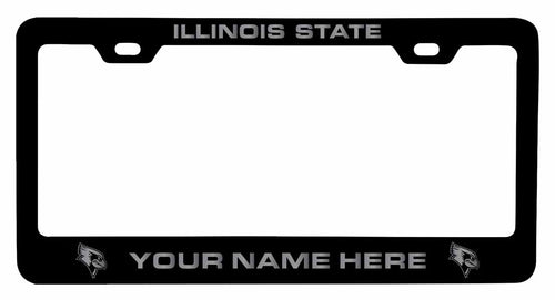 Customizable Illinois State Redbirds NCAA Laser-Engraved Metal License Plate Frame - Personalized Car Accessory
