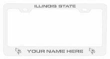 Load image into Gallery viewer, Customizable Illinois State Redbirds NCAA Laser-Engraved Metal License Plate Frame - Personalized Car Accessory

