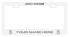 Load image into Gallery viewer, Customizable James Madison Dukes NCAA Laser-Engraved Metal License Plate Frame - Personalized Car Accessory
