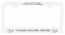 Load image into Gallery viewer, Collegiate Custom University of Louisiana Monroe Metal License Plate Frame with Engraved Name
