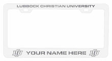 Load image into Gallery viewer, Customizable Lubbock Christian University Chaparral NCAA Laser-Engraved Metal License Plate Frame - Personalized Car Accessory
