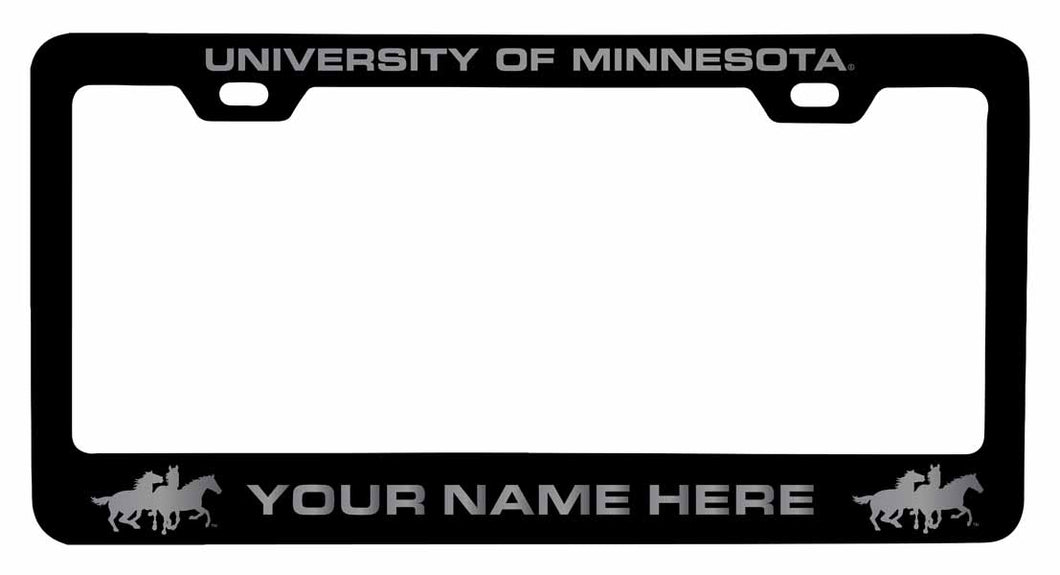Customizable Midwestern State University Mustangs NCAA Laser-Engraved Metal License Plate Frame - Personalized Car Accessory