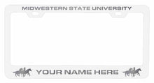 Load image into Gallery viewer, Customizable Midwestern State University Mustangs NCAA Laser-Engraved Metal License Plate Frame - Personalized Car Accessory
