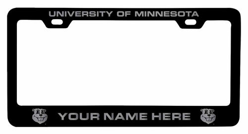 Customizable Minnesota Gophers NCAA Laser-Engraved Metal License Plate Frame - Personalized Car Accessory
