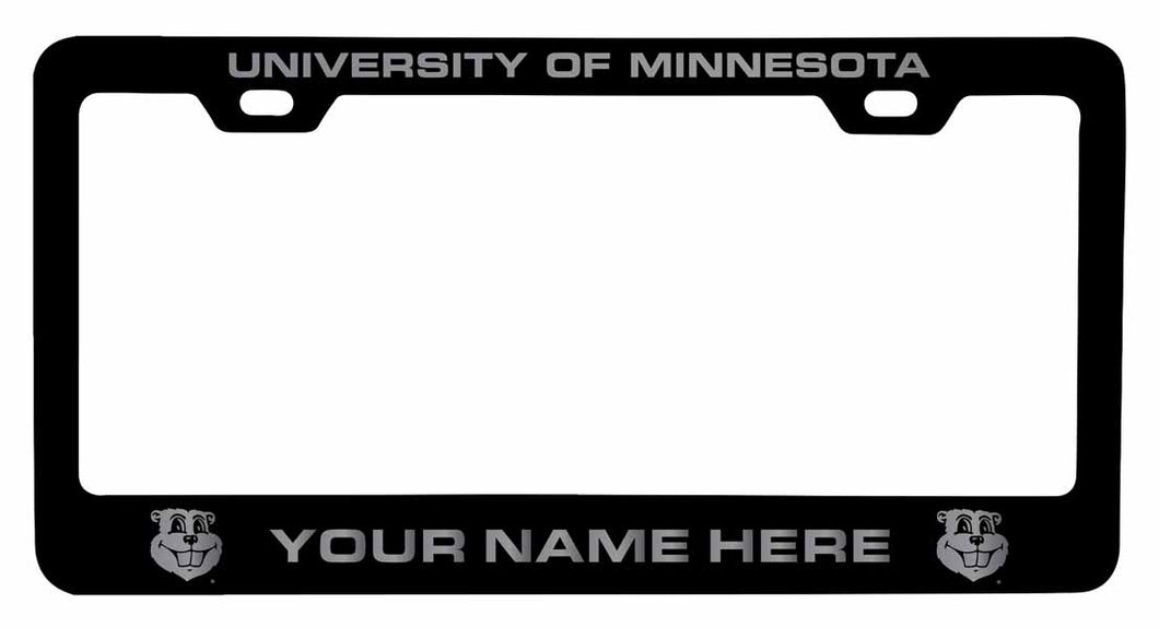 Customizable Minnesota Gophers NCAA Laser-Engraved Metal License Plate Frame - Personalized Car Accessory