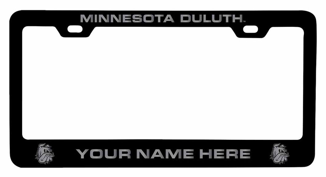 Customizable Minnesota Duluth Bulldogs NCAA Laser-Engraved Metal License Plate Frame - Personalized Car Accessory