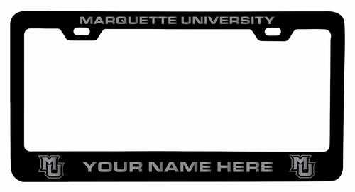 Customizable Marquette Golden Eagles NCAA Laser-Engraved Metal License Plate Frame - Personalized Car Accessory