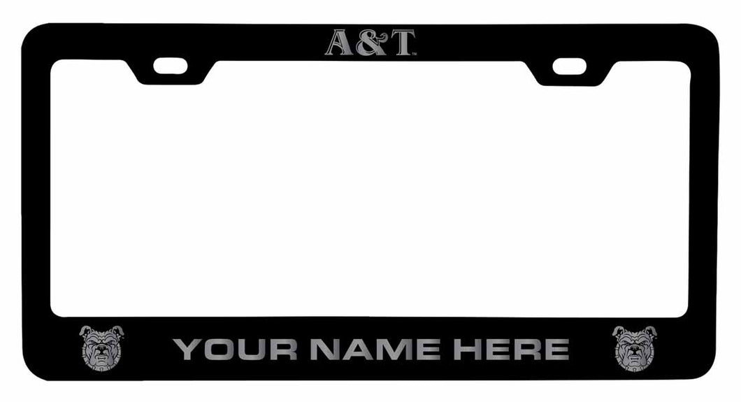 Customizable North Carolina A&T State Aggies NCAA Laser-Engraved Metal License Plate Frame - Personalized Car Accessory