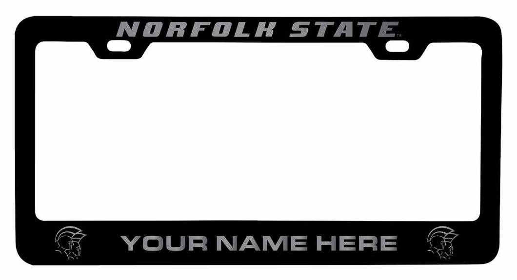 Customizable Norfolk State University NCAA Laser-Engraved Metal License Plate Frame - Personalized Car Accessory