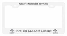Load image into Gallery viewer, Customizable New Mexico State University Aggies NCAA Laser-Engraved Metal License Plate Frame - Personalized Car Accessory
